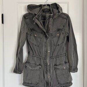 Aritzia Talula Grey Utility Army Cargo Jacket XS